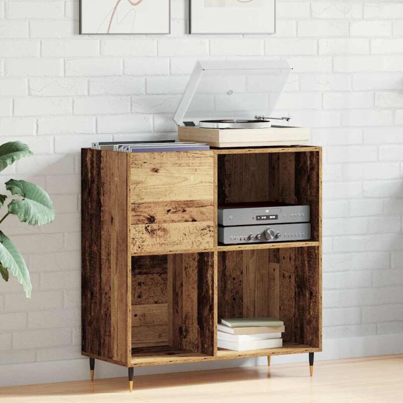 foto del prodotto mobile per dischi vidaxl rovere artigianale 84,5x38x89 cm legno ingegnerizzato