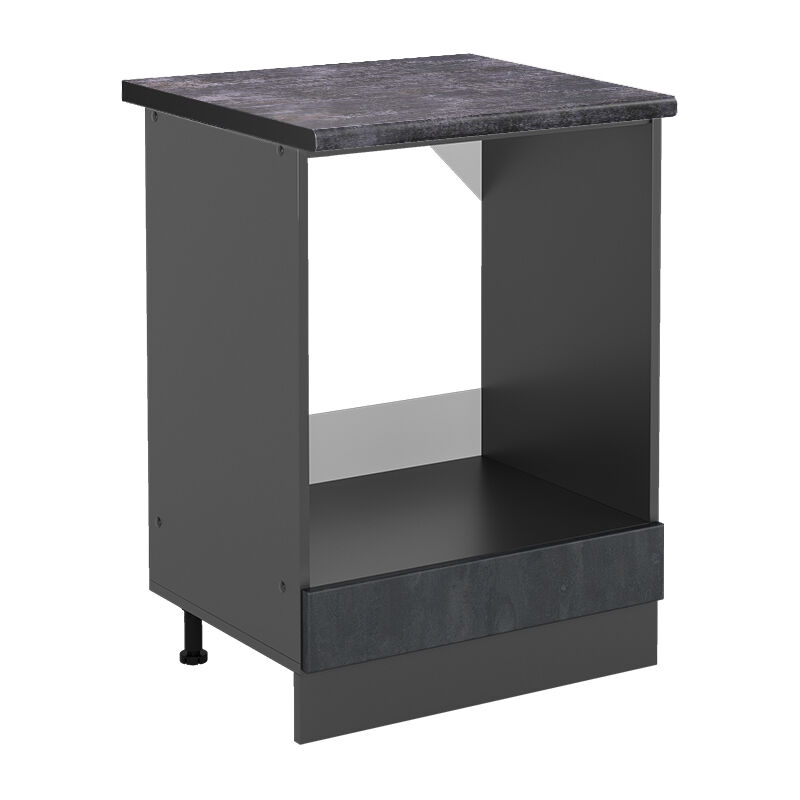 foto del prodotto mobile per forno da incasso r line, calcestruzzo nero, 60 cm pl antracite vicco