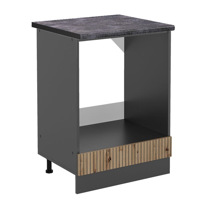 foto del prodotto mobile per forno da incasso r line, rovere artigianale, 60 cm , pl antracite vicco