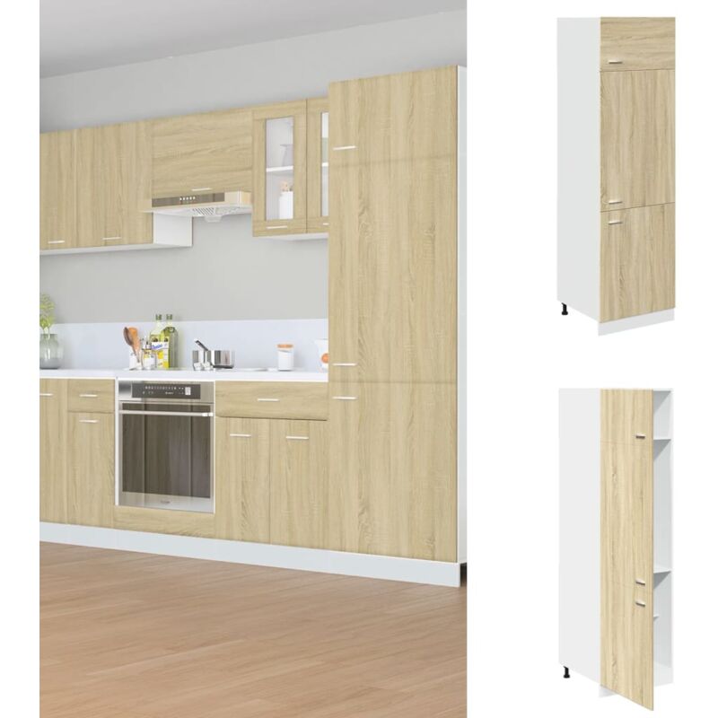 foto del prodotto mobile per frigo lyon rovere sonoma 60x57x207 cm vidaxl