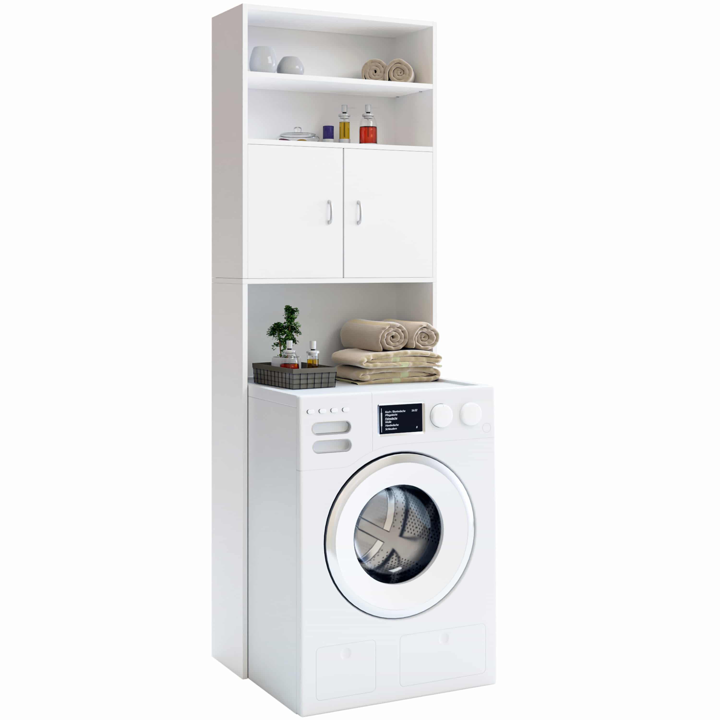 foto del prodotto mobile per lavatrice bianco 185x63x20cm