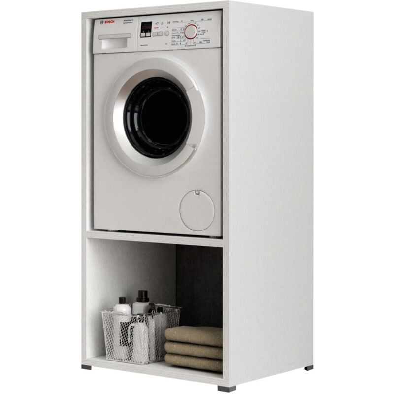 foto del prodotto mobile per lavatrice bianco con vano 70x64x146 cm