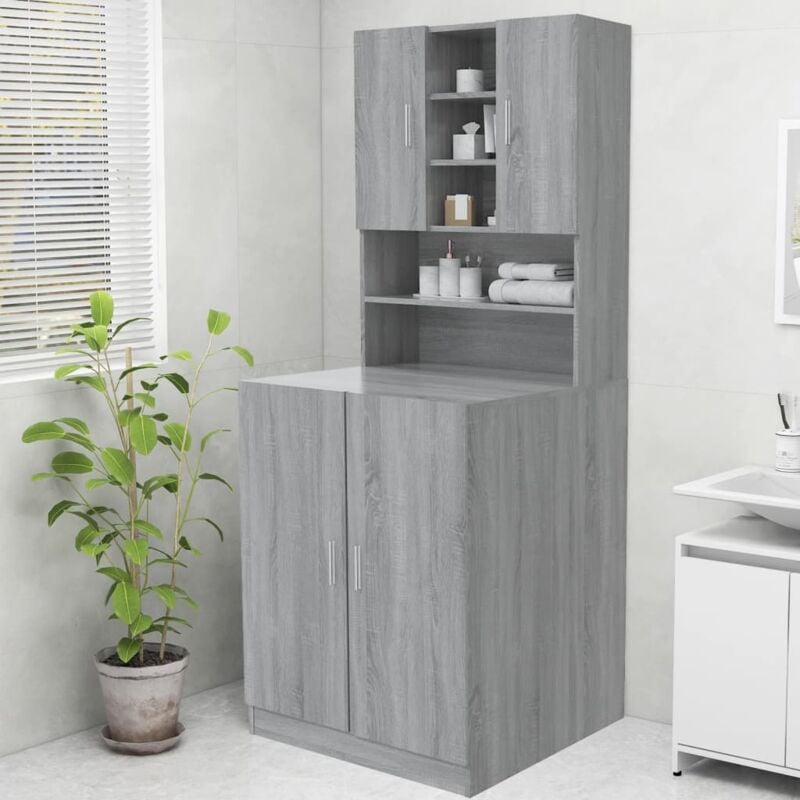foto del prodotto mobile per lavatrice grigio sonoma 70,5x25,5x90 cm vidaxl