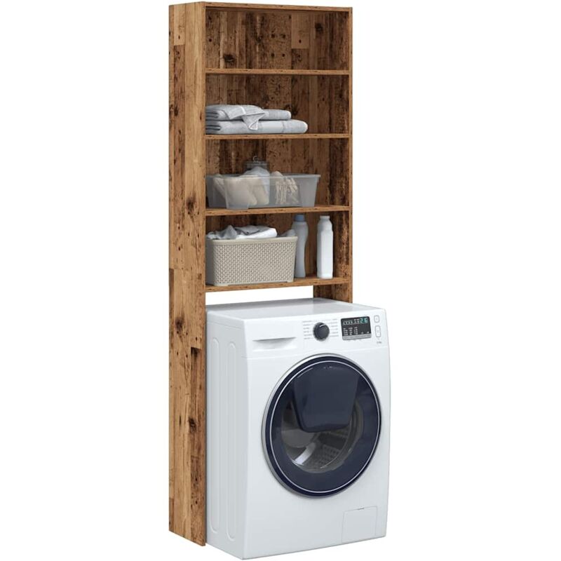 foto del prodotto mobile per lavatrice legno antico 64x24x190 cm vidaxl
