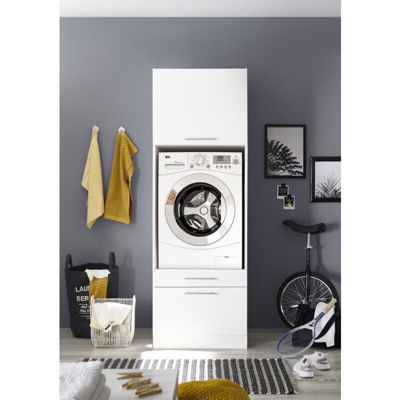 foto del prodotto mobile per lavatrice, mobile per asciugatrice, design stabile, 67 cm, bianco, clara respecta