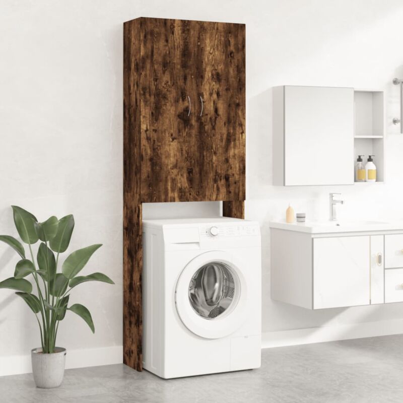 foto del prodotto mobile per lavatrice rovere fumo 64x25,5x190 cm vidaxl
