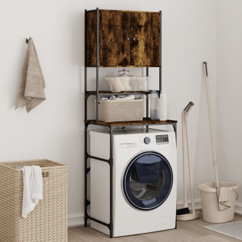 foto del prodotto mobile per lavatrice rovere fumo 68x48,5x194 cm vidaxl