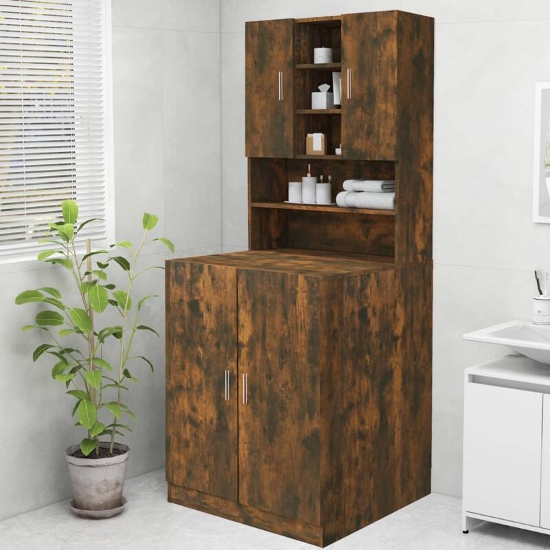 foto del prodotto mobile per lavatrice rovere fumo 70,5x25,5x90 cm vidaxl