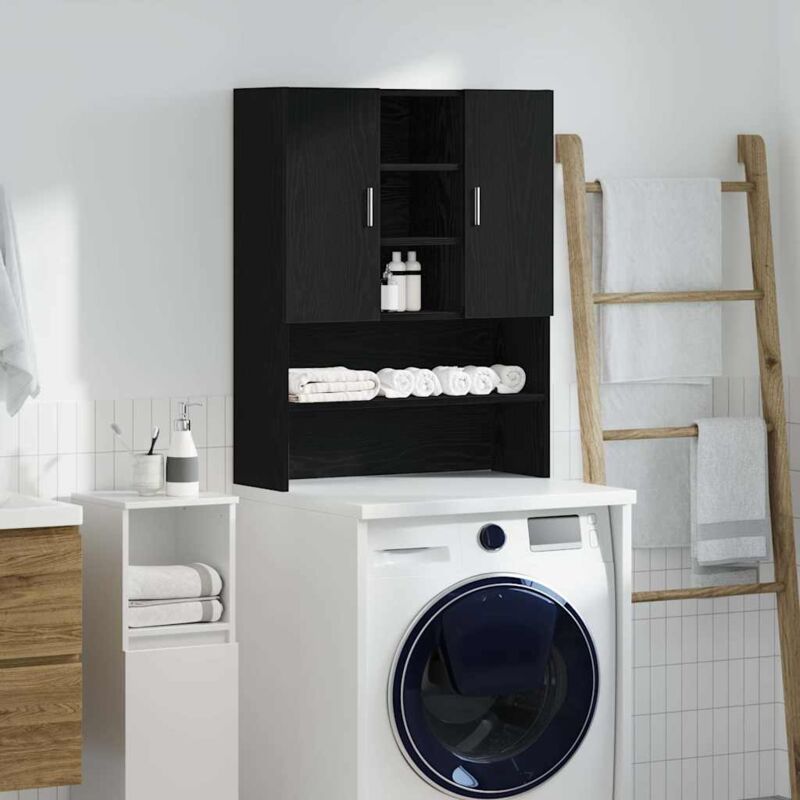 foto del prodotto mobile per lavatrice rovere nero 70,5x25,5x90 cm vidaxl
