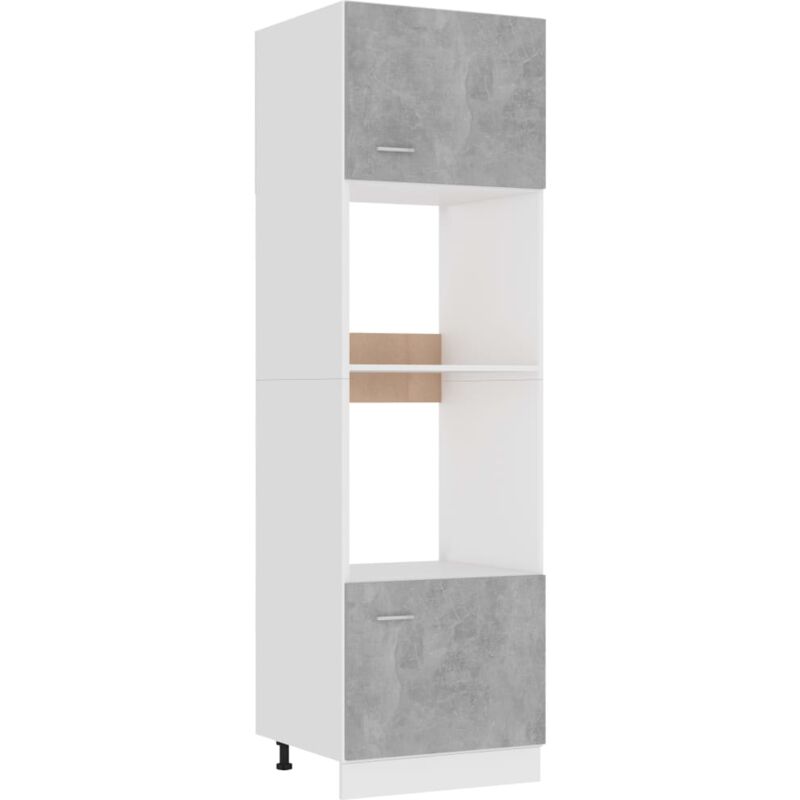 foto del prodotto mobile per microonde grigio cemento 60x57x207 cm multistrato - vidaxl