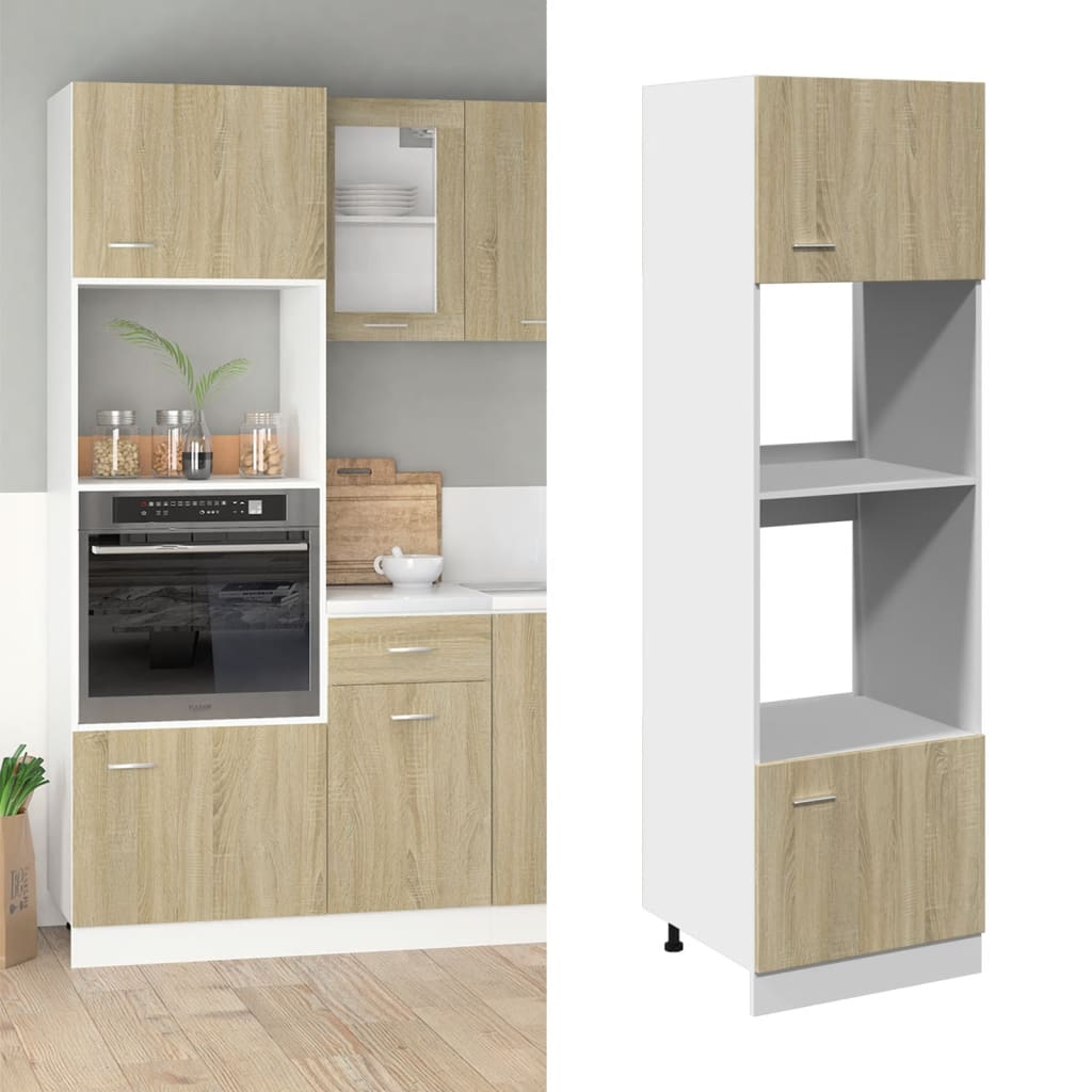 foto del prodotto mobile per microonde lyon rovere sonoma 60x57x207 cm