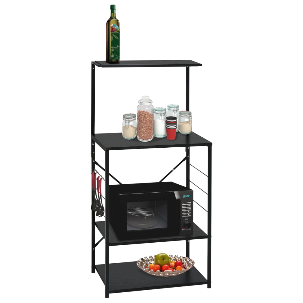 foto del prodotto mobile per microonde nero 60x39,6x123 cm legno multistratocod mxl 82547