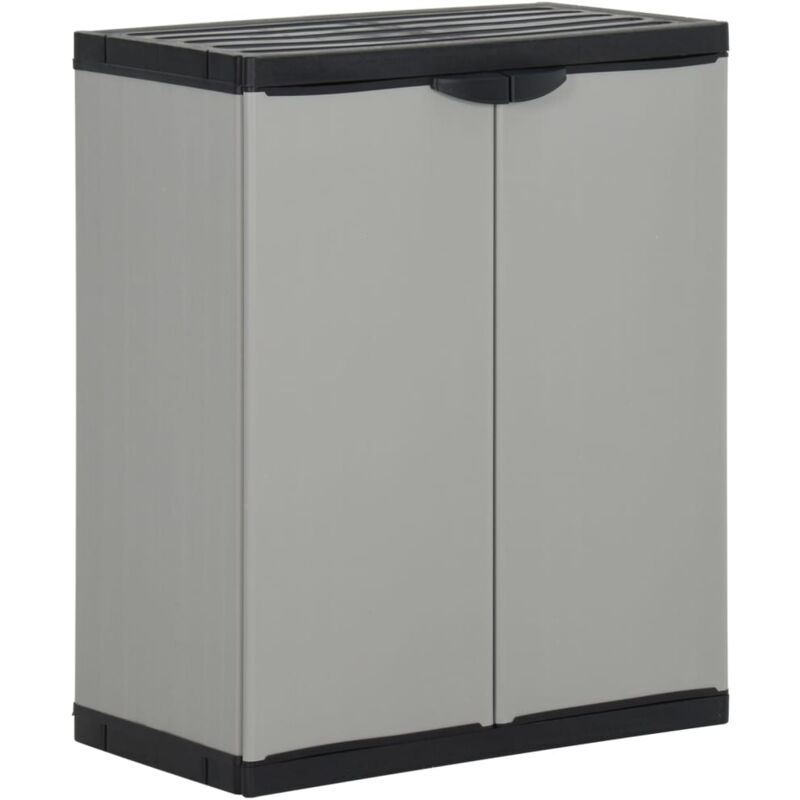 foto del prodotto mobile per rifiuti da giardino 68 x 40 x 85 cm pp grigio e nero