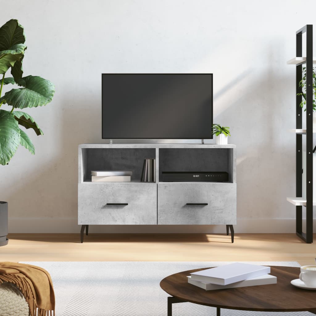 foto del prodotto mobile per tv grigio cemento 80x36x50 cm legno multistratocod mxl 103918