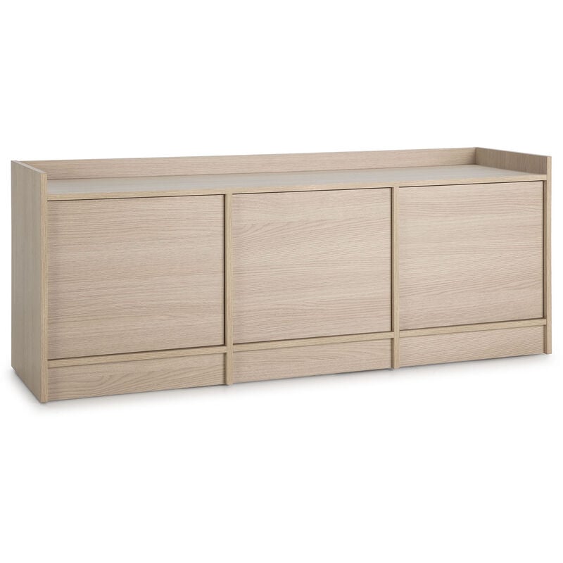 foto del prodotto mobile per tv mosc 3 ante, color rovere, 139 cm larghezza 40 cm profondit 54 cm altezza 