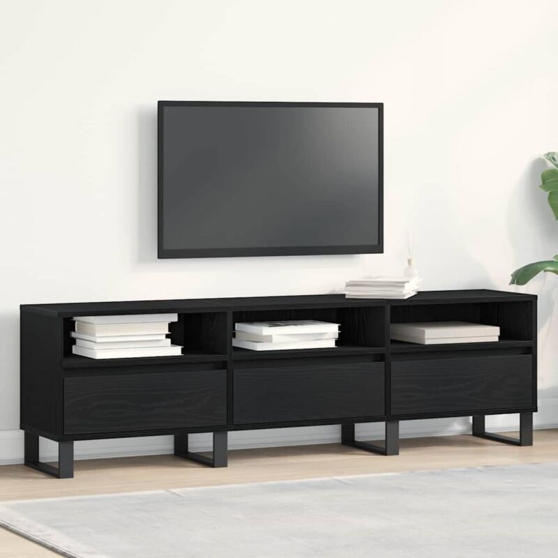 foto del prodotto mobile per tv nero rovere 150x30x44,5 cm legno ingegnerizzato vidaxl