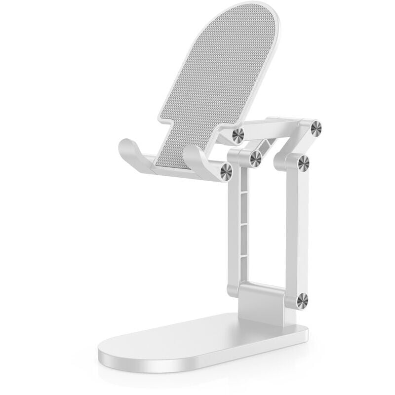 foto del prodotto mobile phone stand three joint foldable portable cell phone holder white 