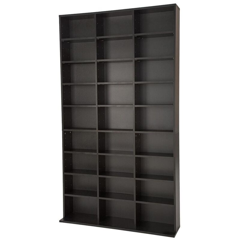 foto del prodotto mobile porta cd dvd scaffale per 1.000 cd in mdf nero
