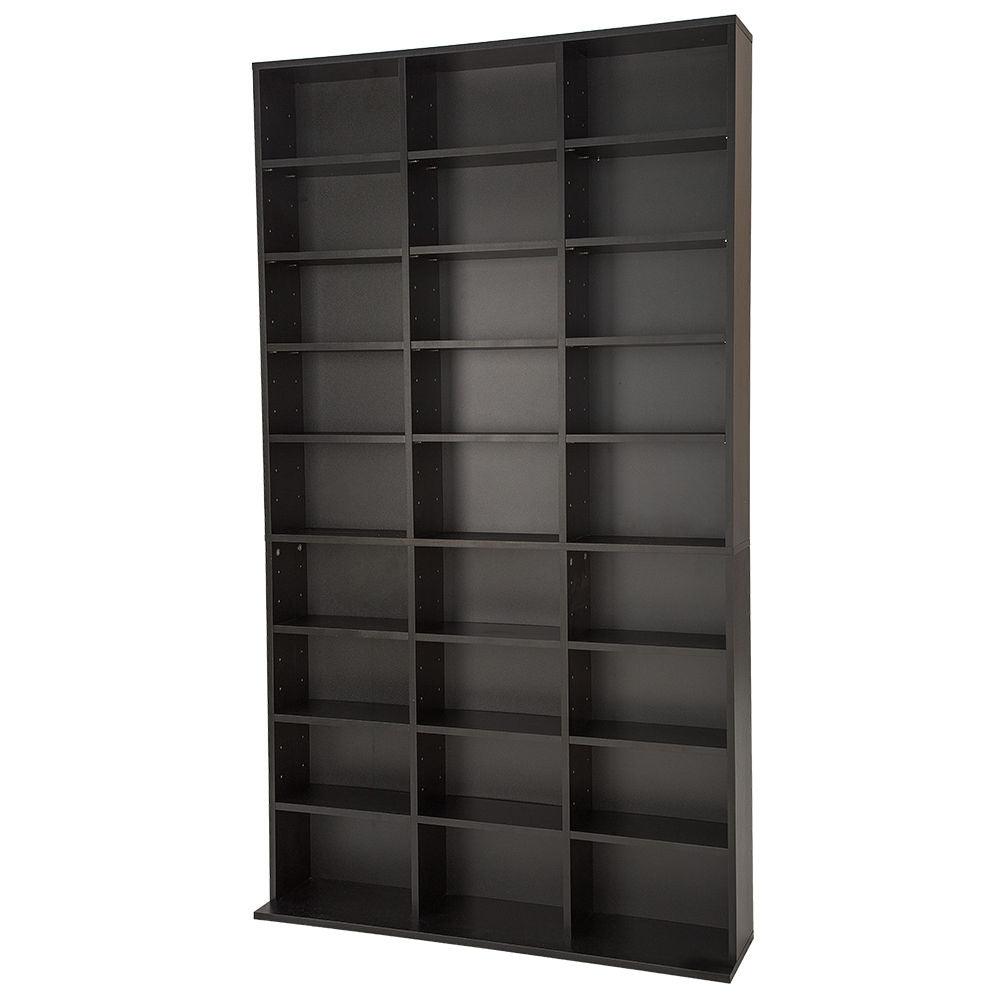 foto del prodotto mobile porta cd dvd scaffale per 1.000 cd mdf nero 08 0000353