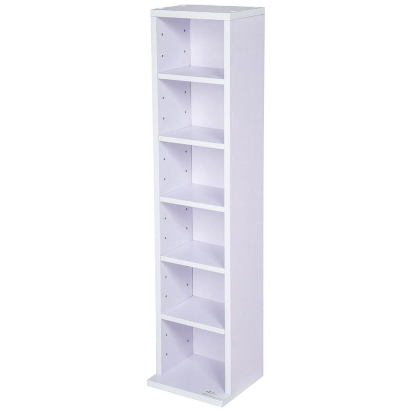 foto del prodotto mobile porta cd dvd scaffale per 100 cd bianco viola 0508023 2