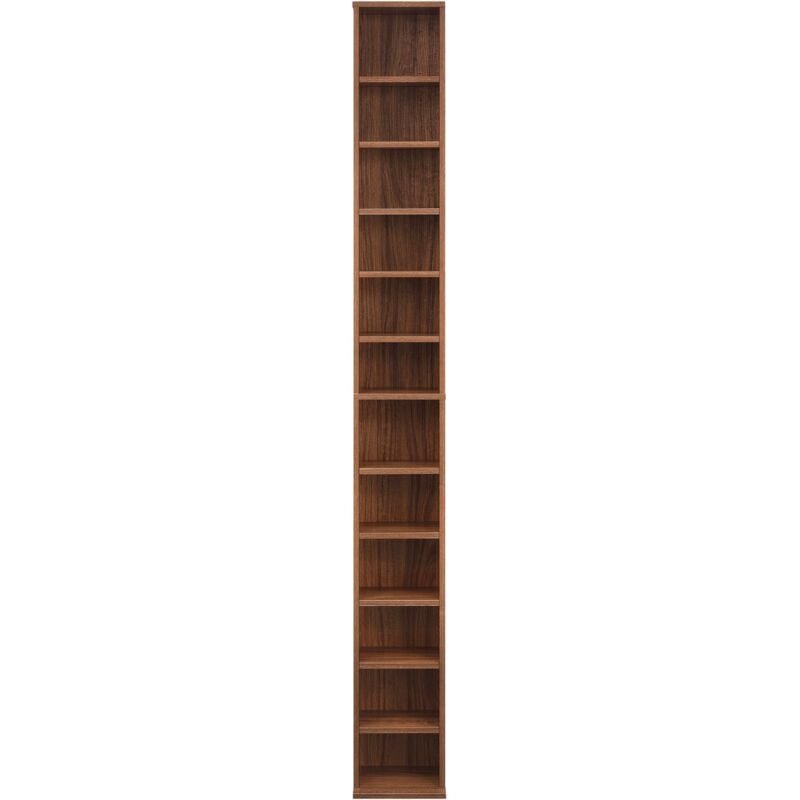 foto del prodotto mobile porta cd dvd tower 175 cm mdf melaminico noce 030004502