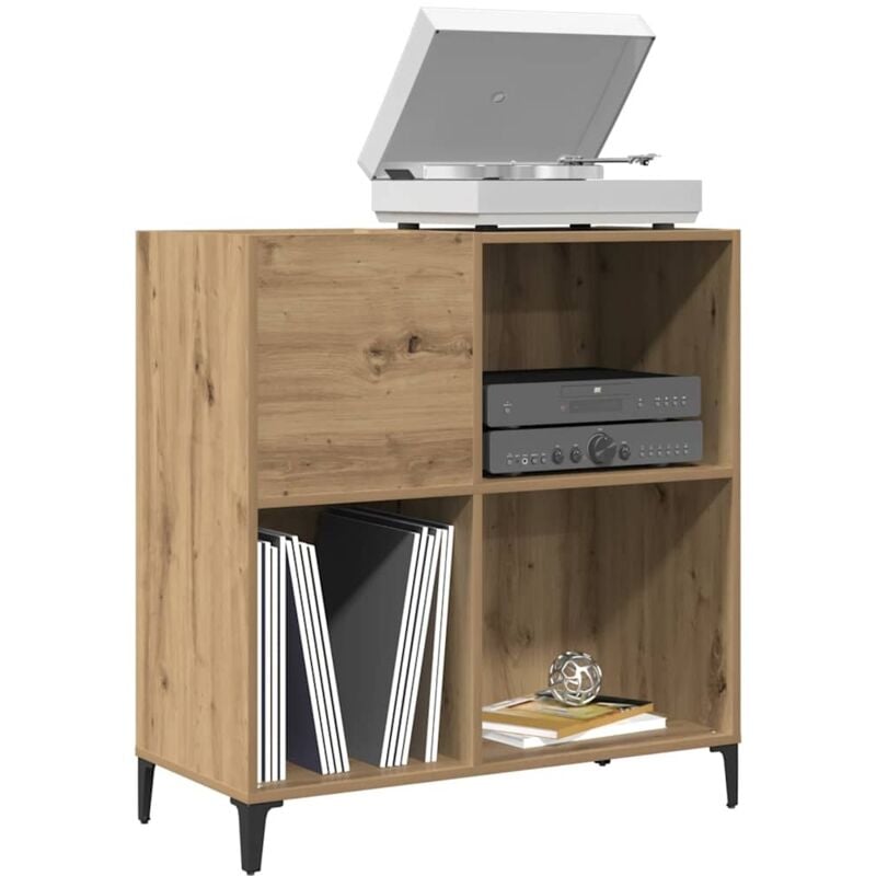 foto del prodotto mobile porta dischi artigianale 84,5x38x89 cm legno multistrato vidaxl