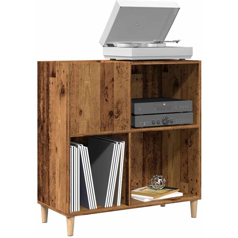 foto del prodotto mobile porta dischi legno antico 84,5x38x89cm legno multistrato vidaxl