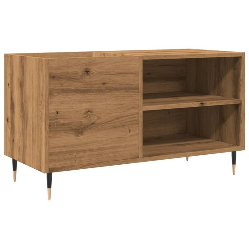 foto del prodotto mobile porta dischi rovere artigianale 84,5x38x48cm multistrato - vidaxl