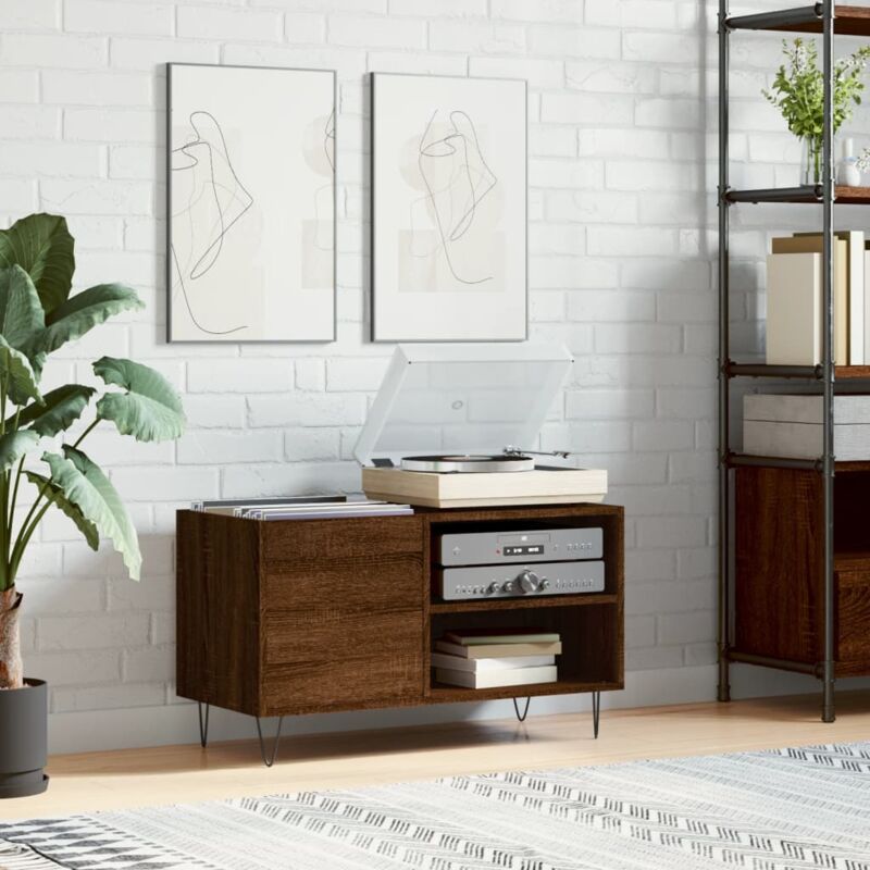 foto del prodotto mobile porta dischi rovere marrone 85x38x48cm legno multistrato vidaxl