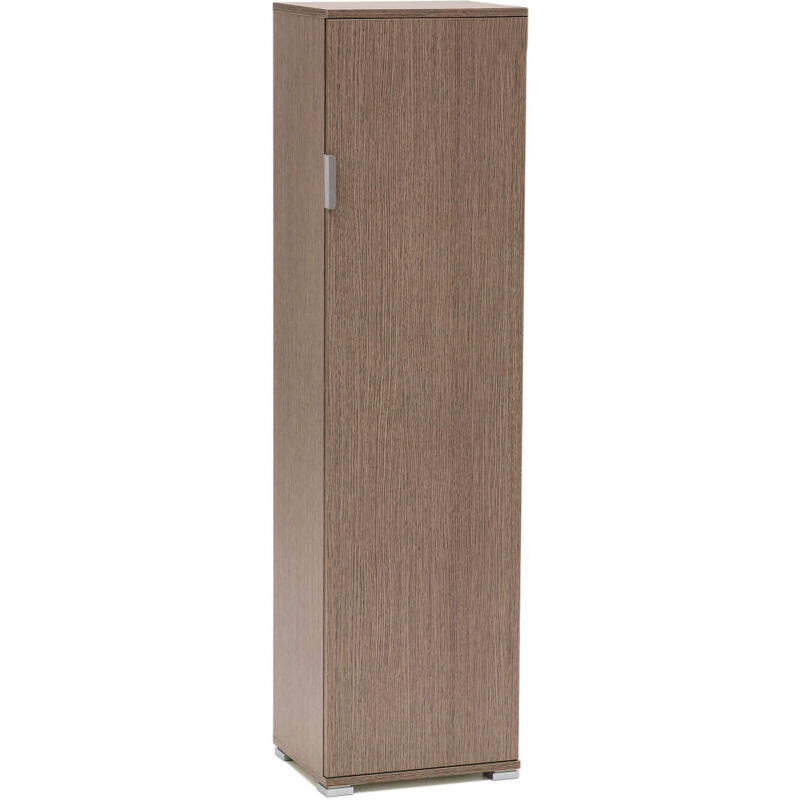foto del prodotto mobile porta oggetti in legno di rovere grigio con 3 ripiani 40 x 33 x h151 cm