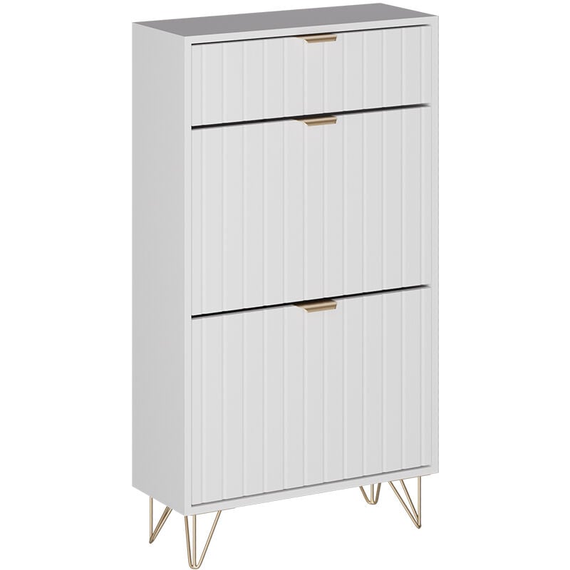 foto del prodotto mobile porta scarpe helge, bianco, 60 x 107.5 cm 2 scomparti vicco