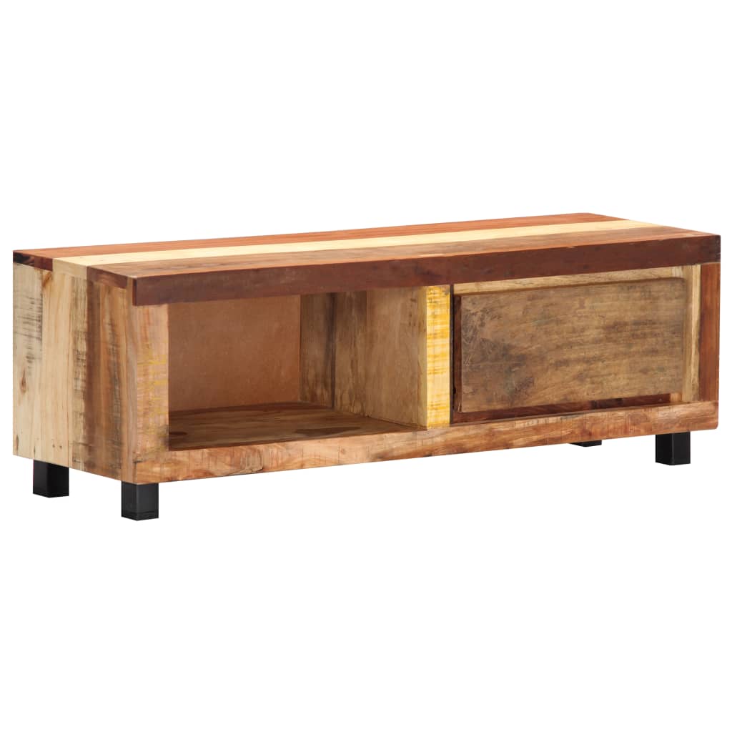 foto del prodotto mobile porta tv 100x30x33 cm in legno massello di recupero