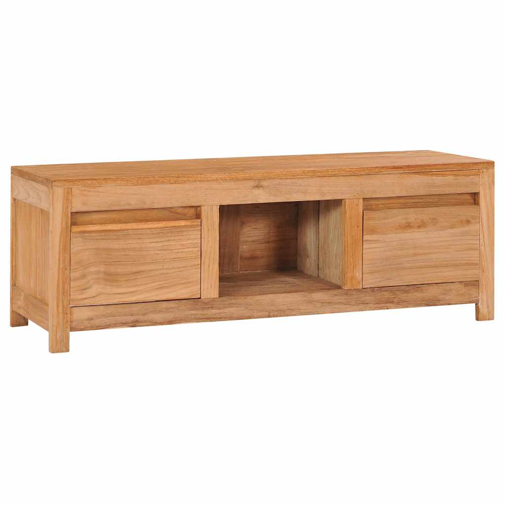 foto del prodotto mobile porta tv 100x30x35 cm in legno massello di teak cod mxl 25244