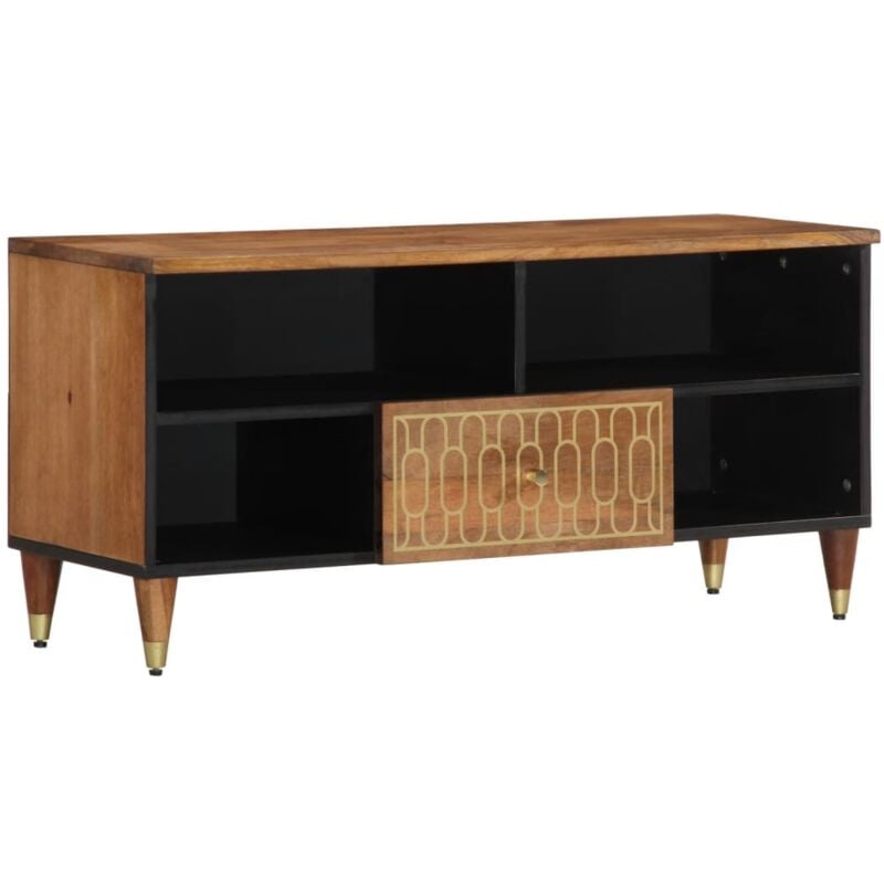 foto del prodotto mobile porta tv 100x33x46 cm in legno massello di mango vidaxl