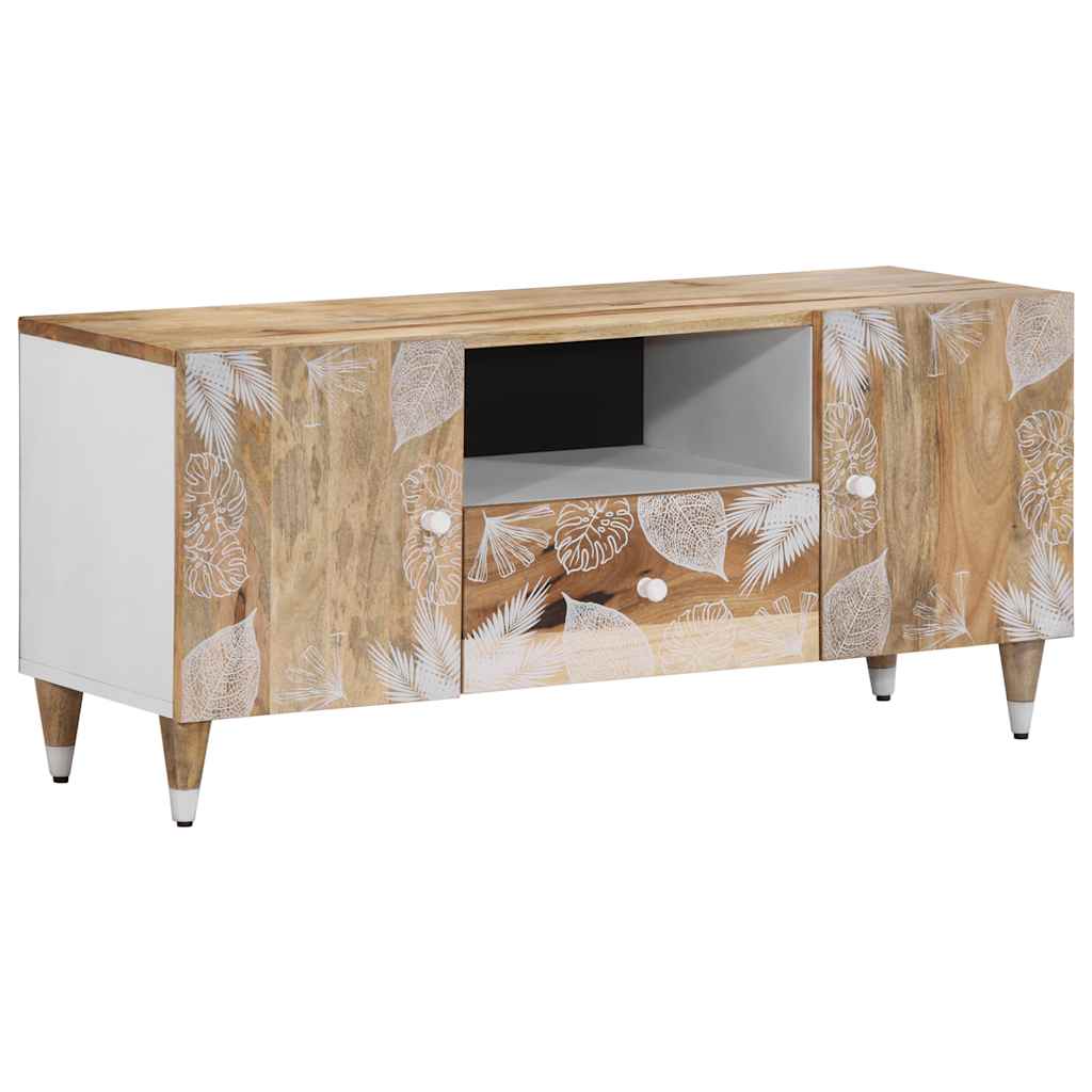 foto del prodotto mobile porta tv 105x33,5x46 cm in legno massello di mango