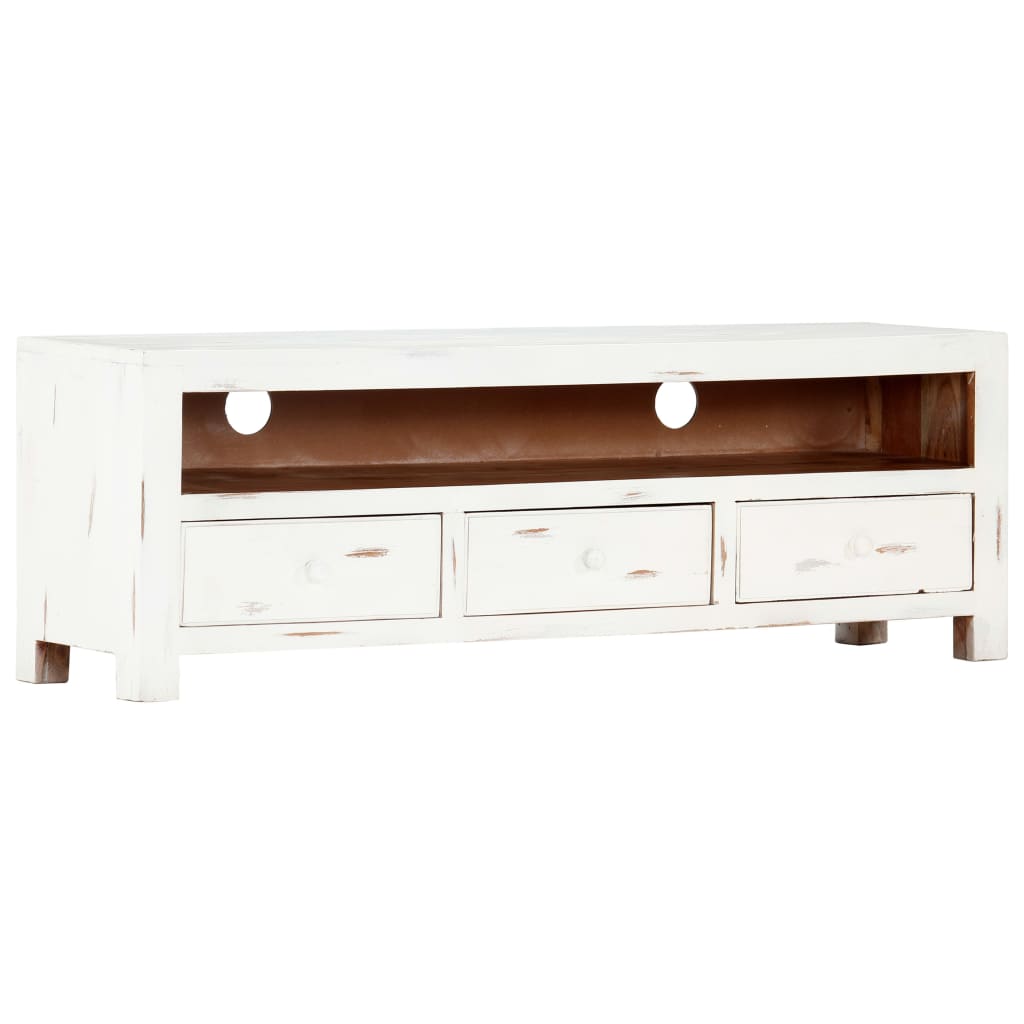 foto del prodotto mobile porta tv 120x30x40 cm in legno massello di acacia cod mxl 65647