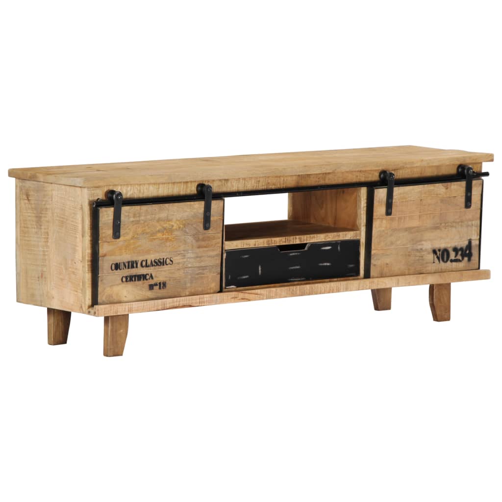 foto del prodotto mobile porta tv 120x30x40 cm in legno massello di mango cod mxl 8948