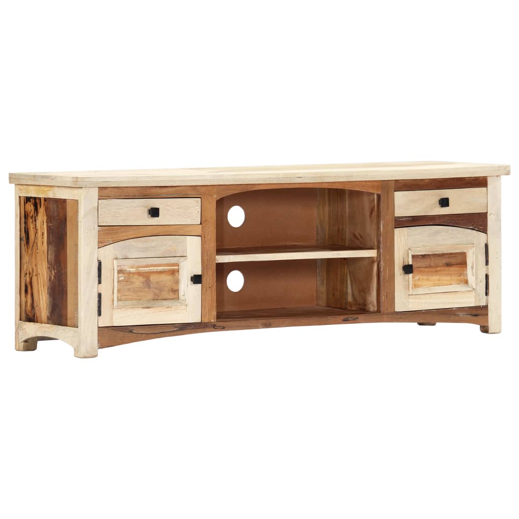 foto del prodotto mobile porta tv 120x30x40 cm in legno massello di recupero