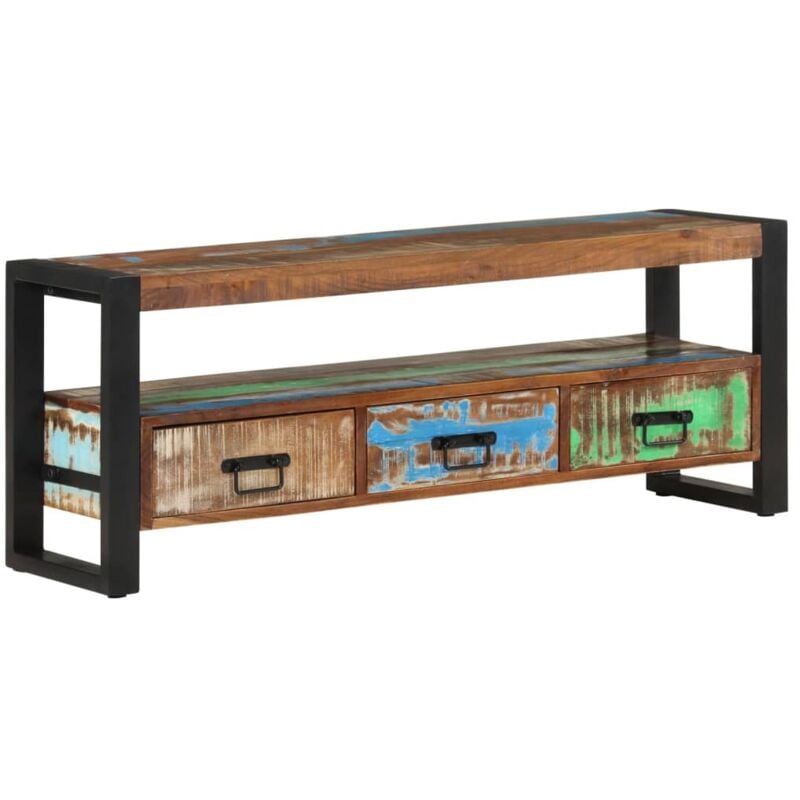 foto del prodotto mobile porta tv 120x30x45 in legno massello di recupero vidaxl