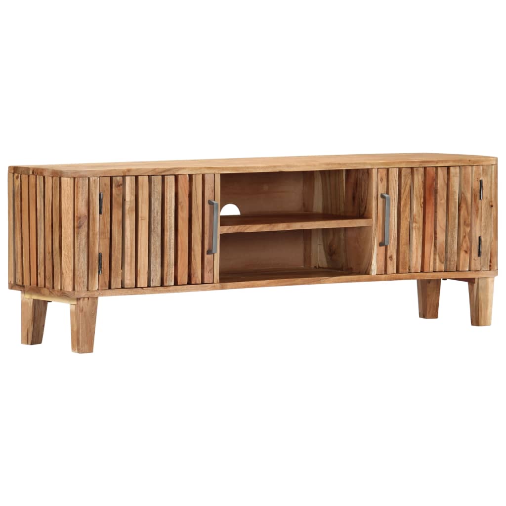 foto del prodotto mobile porta tv 130x30x45 cm in legno massello di acacia cod mxl 18629