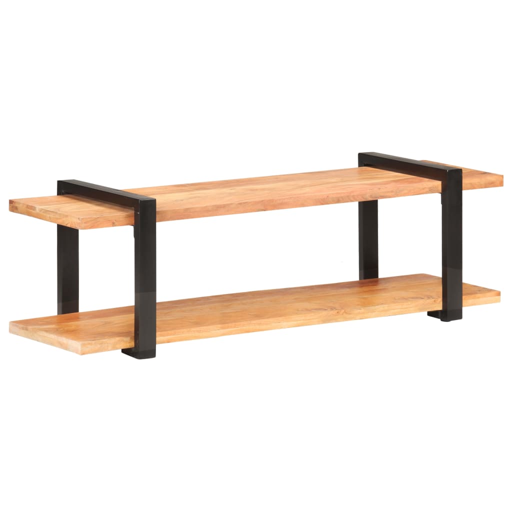 foto del prodotto mobile porta tv 130x40x40 cm in legno massello di acacia