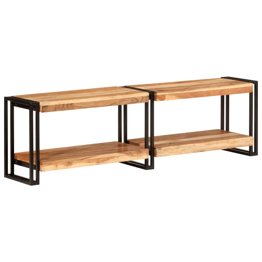 foto del prodotto mobile porta tv 140x30x40 cm in legno massello di acaciacod mxl 79505