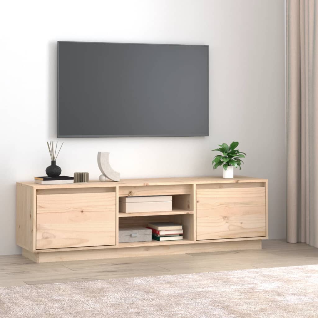 foto del prodotto mobile porta tv 140x35x40 cm in legno massello di pino cod mxl 33963