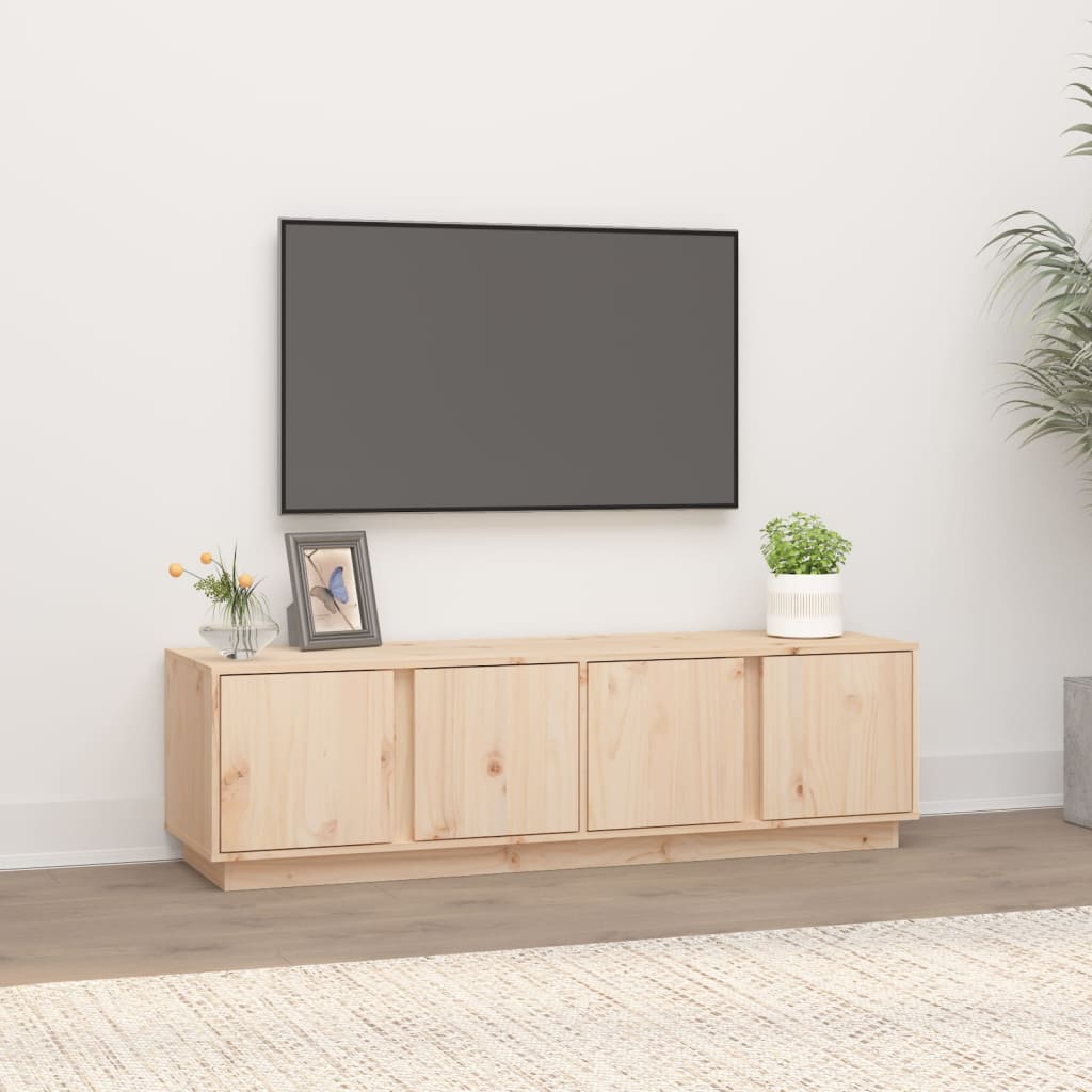 foto del prodotto mobile porta tv 140x40x40 cm in legno massello di pino