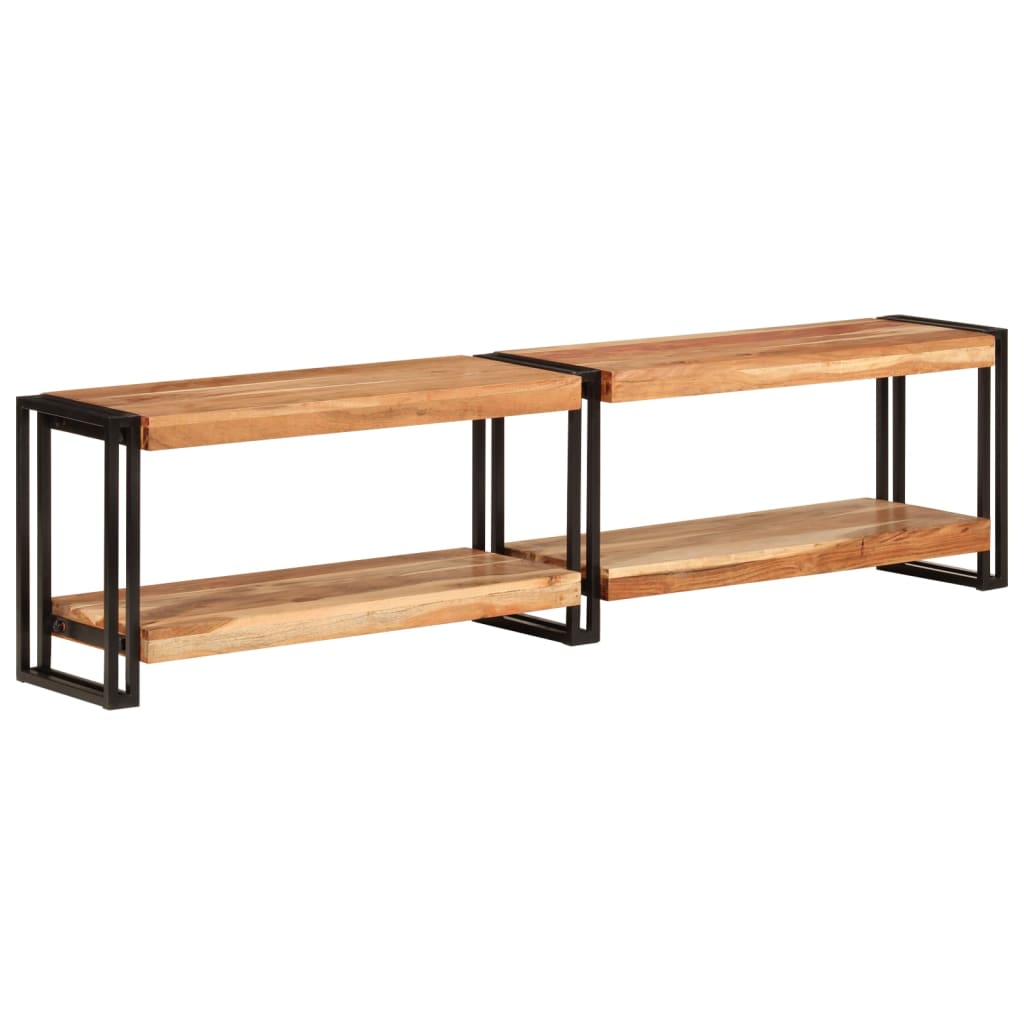 foto del prodotto mobile porta tv 160x30x40 cm in legno massello di acacia