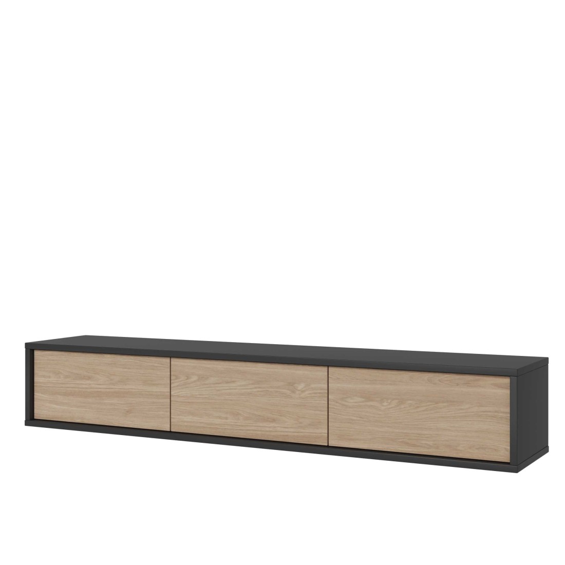 foto del prodotto mobile porta tv 180cm collezione maanum. colore grigio e rovere chiaro.