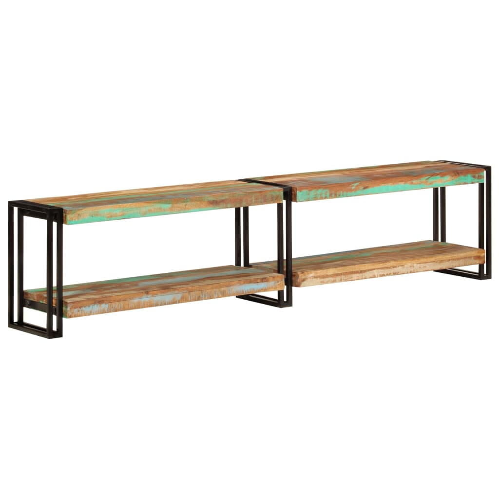 foto del prodotto mobile porta tv 180x30x40 cm in legno massello di recuperocod mxl 80753