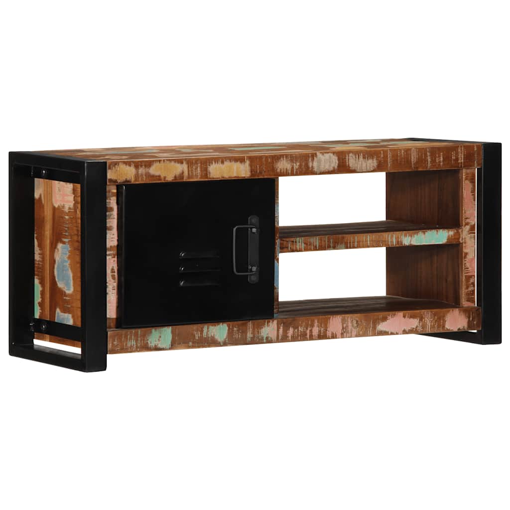 foto del prodotto mobile porta tv 80x30x35 cm in legno massello di recupero