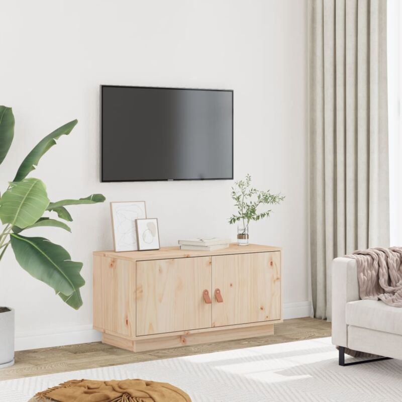 foto del prodotto mobile porta tv 80x34x40 cm in legno massello di pino vidaxl