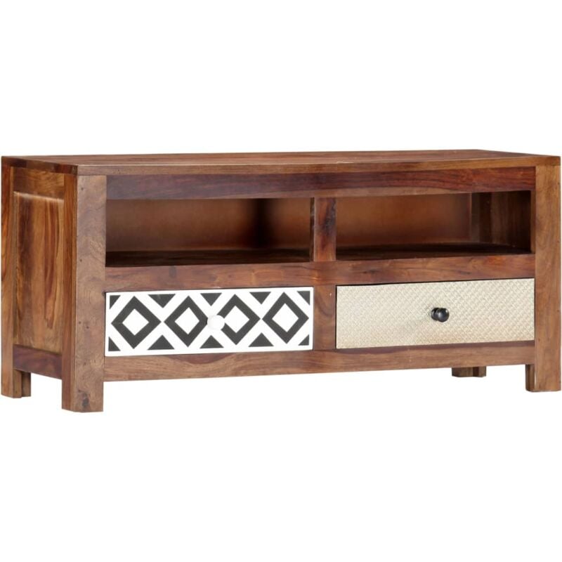 foto del prodotto mobile porta tv 90x30x40 cm in legno massello di acacia - vidaxl